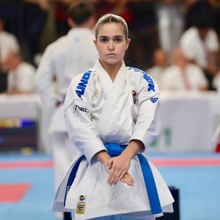 Yasmin Henrique of Brazil at a karate competition